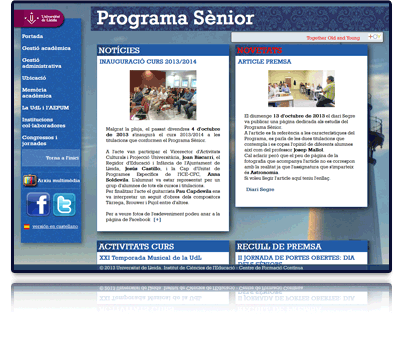 Feu clic per accedir a la web del Programa Sènior Feu clic per accedir a la web del Programa Sènior